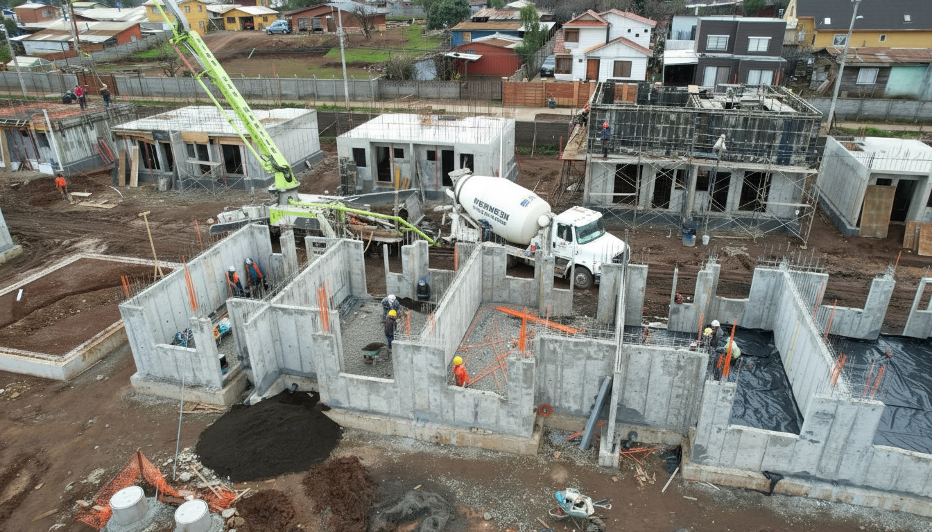 Proyecto Habitacional del Estado: Moldajes para viviendas sociales.