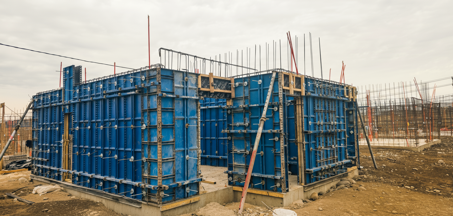 Instalación de Encofrados: Proyecto de condominios, se provee los moldajes y la instalación.