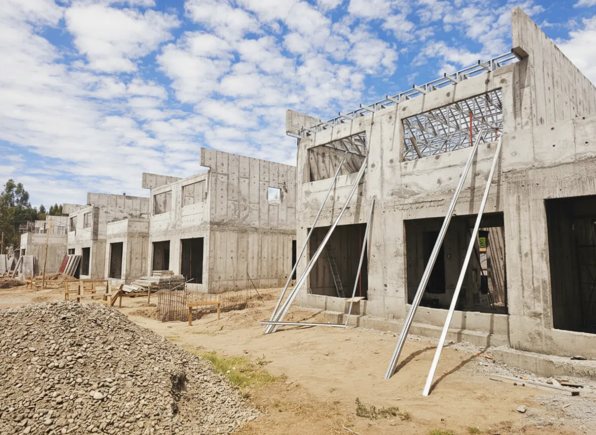 Condominio Habitacional: Arriendo e instalación completa de moldajes para conjunto habitacional.